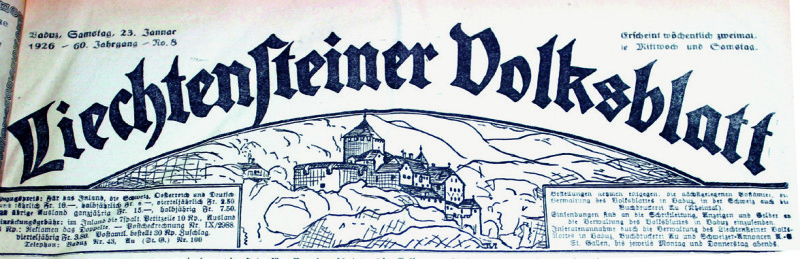 Zeitungskopf. Entwurf von Josef Malin, 1923