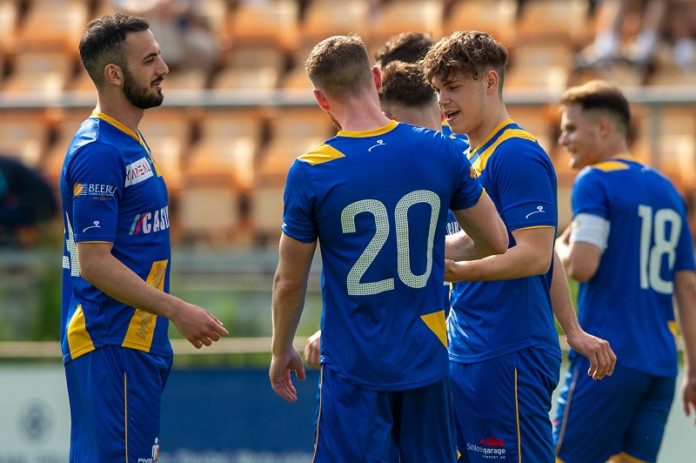 FC Balzers- FC Uzwil 7-3-Sieg, 14. Mai 2022.Jubel