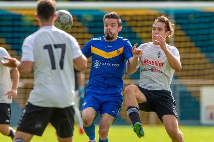 FC Balzrs II-FC Appenzell, 1. Testspiel, 30.7.2022, 3-7-Niederlage. Bild Torschütze Vogt (2)