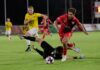 Bild: Angelo Campos im Cupspiel FC Triesenberg II - FC Vaduz I. Foto: Michael Zanghellini