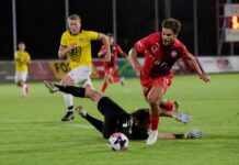 Bild: Angelo Campos im Cupspiel FC Triesenberg II - FC Vaduz I. Foto: Michael Zanghellini
